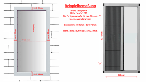 Plissee Insektenschutz für Fenster – Bild 2