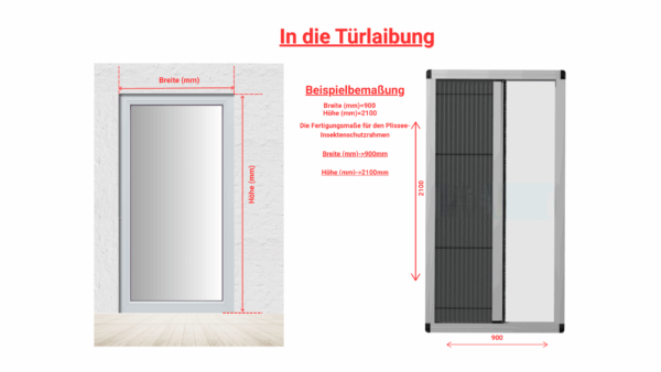 Plissee Insektenschutz für Türen – Bild 4